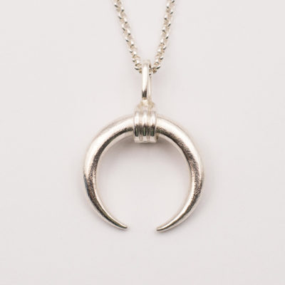 Mond-Halskette in Silber mit 3 Schlaufen